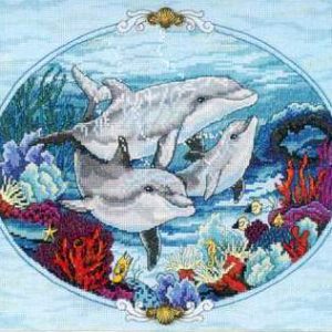 Вышивка Charming Dolphins (Dimensions)