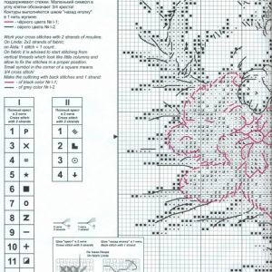 Схема вышивки С мишенькой (RTO) 1 из 2