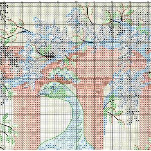 Схема вышивки Павлин (Anchor) 2 из 6